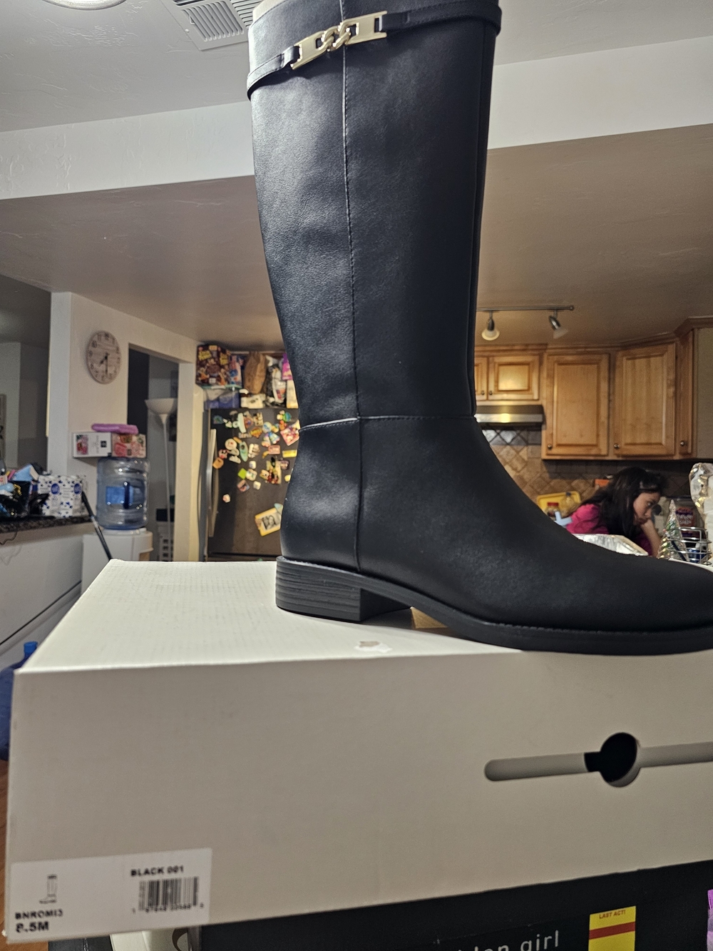 Bandolino Black Over-the-Knee Riding Boots with Buckle